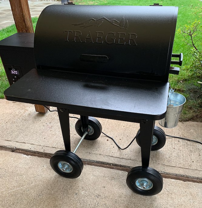Traeger Grill with New Wheels